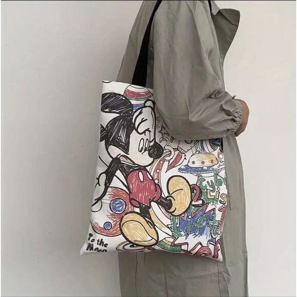 Disney’s Mickey Mouse Canvas Tote Bag - Picture 2 of 4
